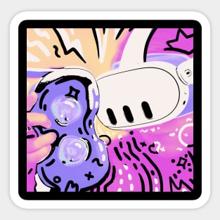 Virtual Reality Pop Art Sticker